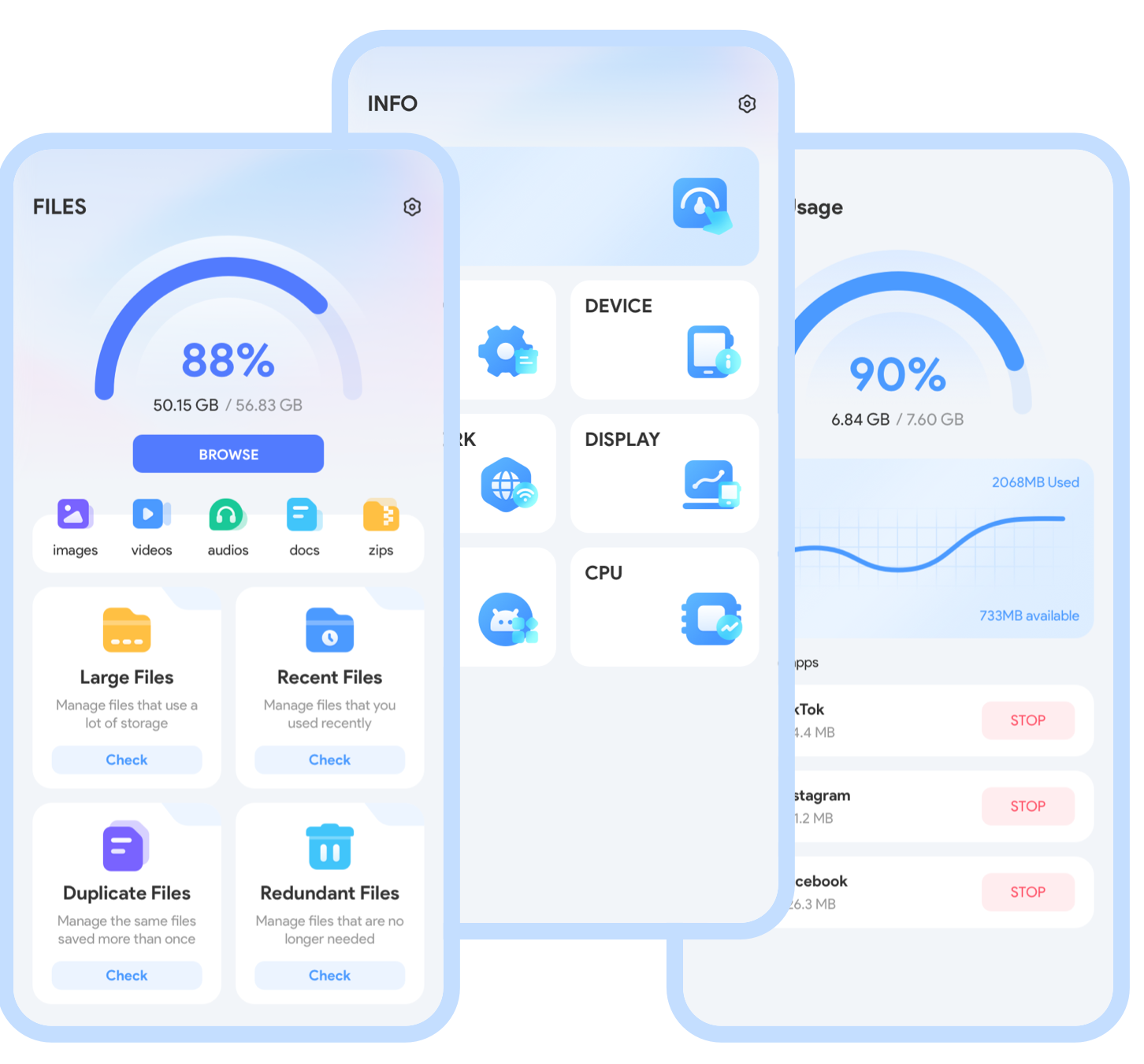 Device Toolkit storage screen